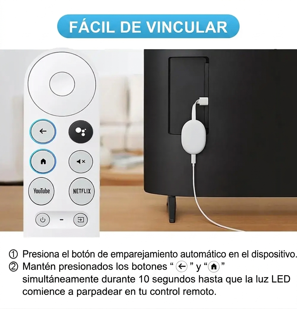 Control Remoto Para Google Chromecast 4k | Hd