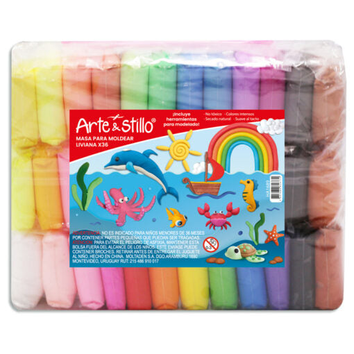 Pack 36 Masas De Moldear Para Niños