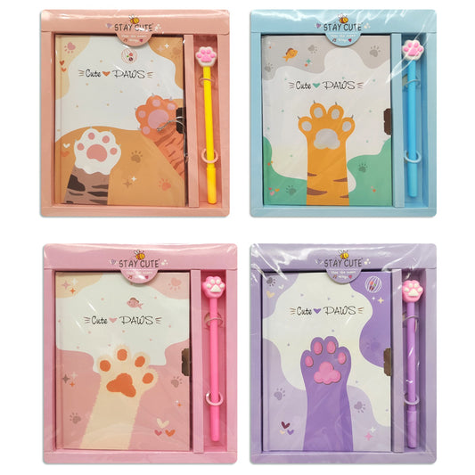Diario íntimo Cute Paws con bolígrafo