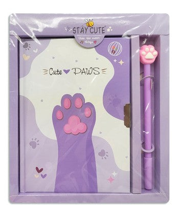 Diario íntimo Cute Paws con bolígrafo