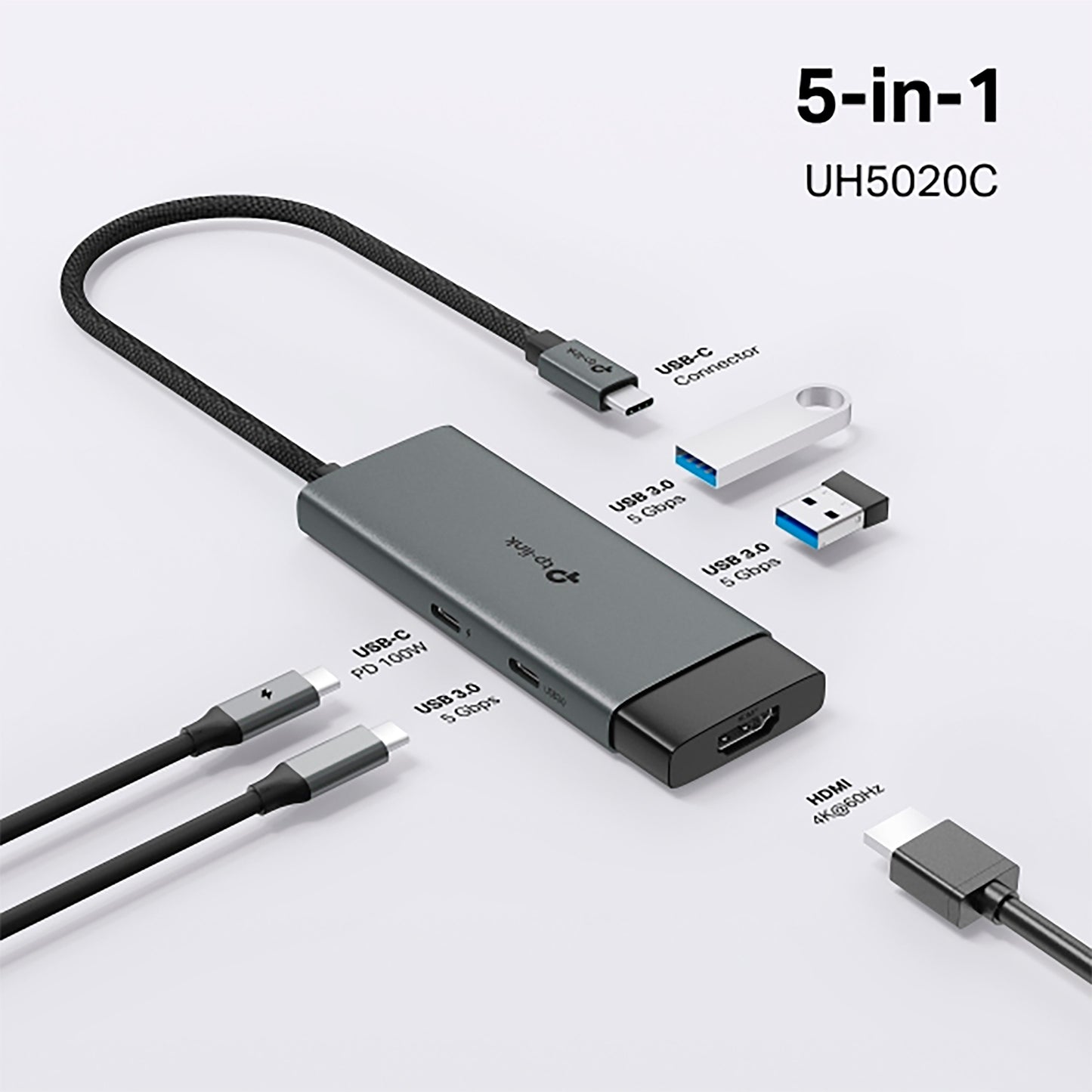 Hub USB C 5 en 1 TP-Link UH5020C 5 Puertos
