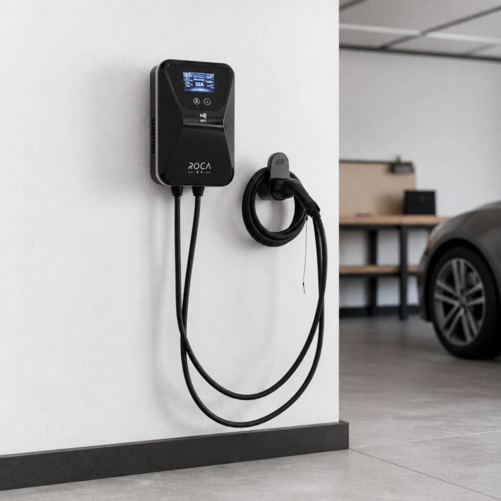 Cargador Wallbox para Vehículos Eléctricos RC-EV-01 7KW 8A/10A/13A/16A/32A